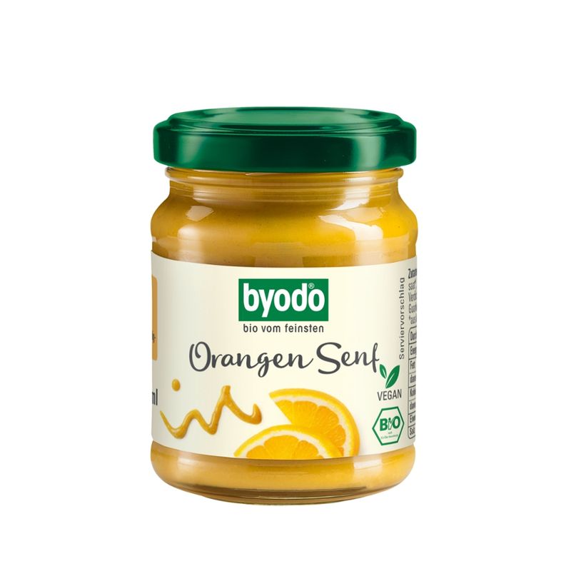 Byodo Byodo Orangen Senf, 125 ml - fruchtiger Senf mit Orange und feiner Senfnote - Produktbild