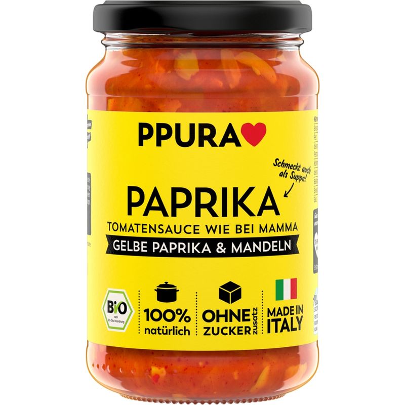 PPURA BIO Sugo Paprika - mit gelber Paprika und Mandeln - Produktbild