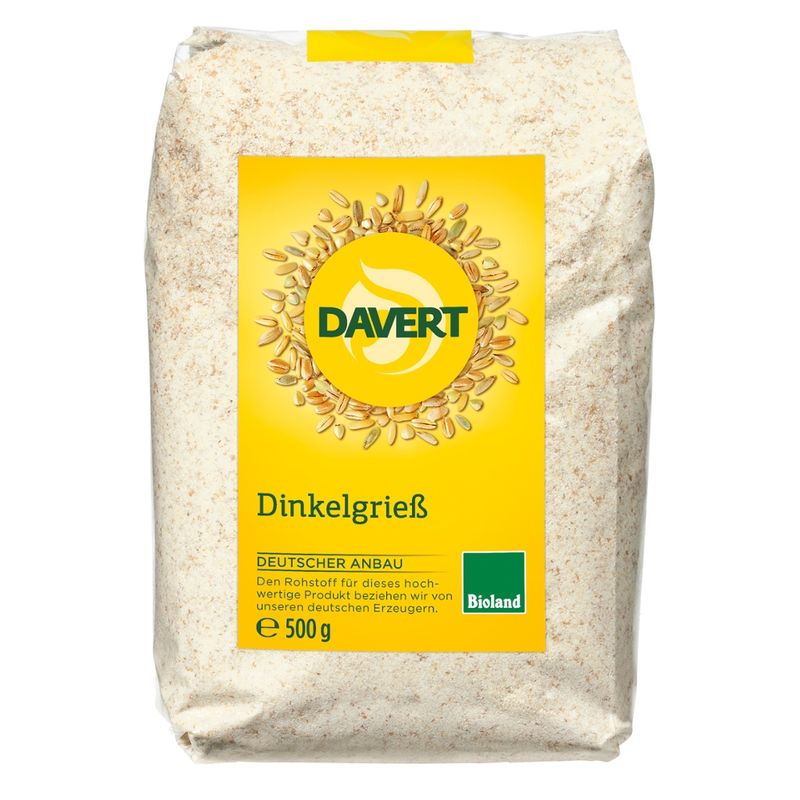 Davert Dinkelgrieß Bioland, 500g - Produktbild