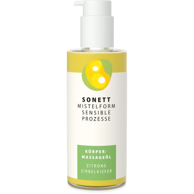 SONETT MISTELFORM. SENSIBLE PROZESSE Körper- und Massageöl Zitrone-Zirbelkiefer - Produktbild