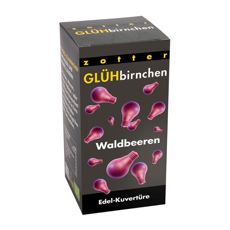 Zotter Schokolade Glühbirnchen - Waldbeeren - Produktbild