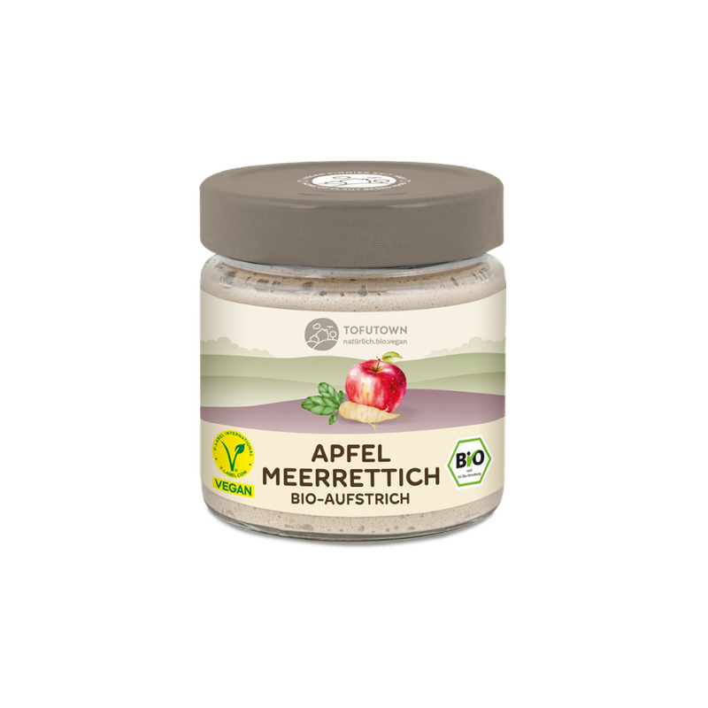 Tofutown Pflanzliche Bio-Streichcreme mit Apfel und Meerrettich - Produktbild