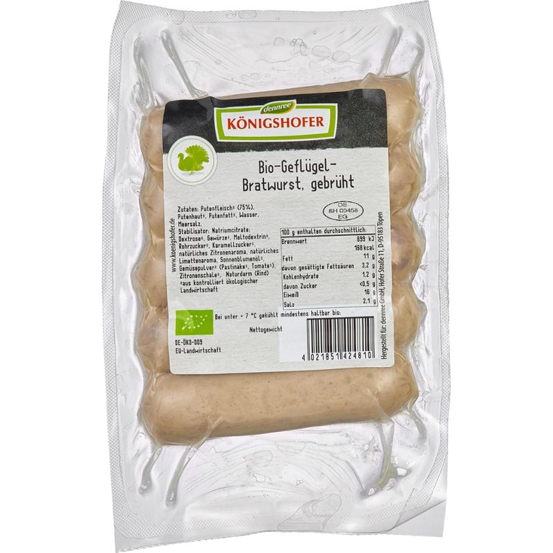 Königshofer Geflügel-Bratwurst, gebrüht - Produktbild