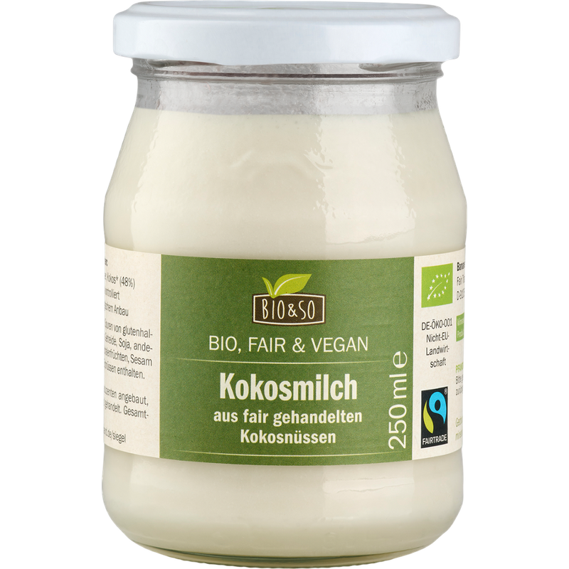 Bio&So Kokosmilch, 250ml - Produktbild