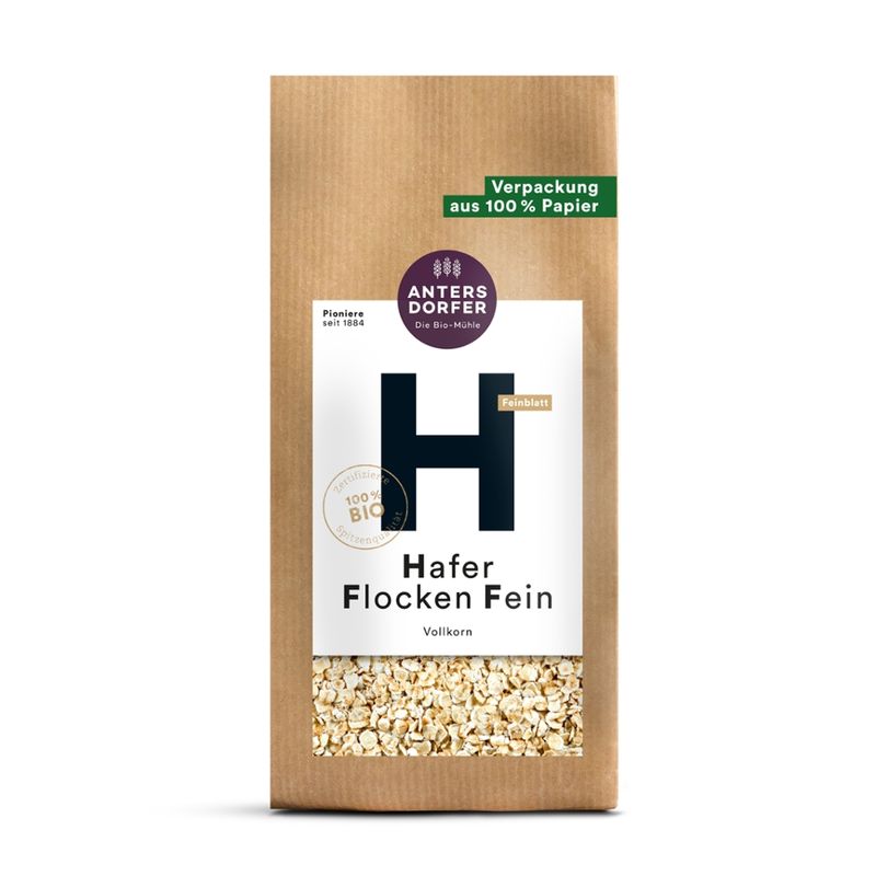 Antersdorfer - Die Bio-Mühle Bio Hafer Flocken Fein (Vollkorn) - Produktbild