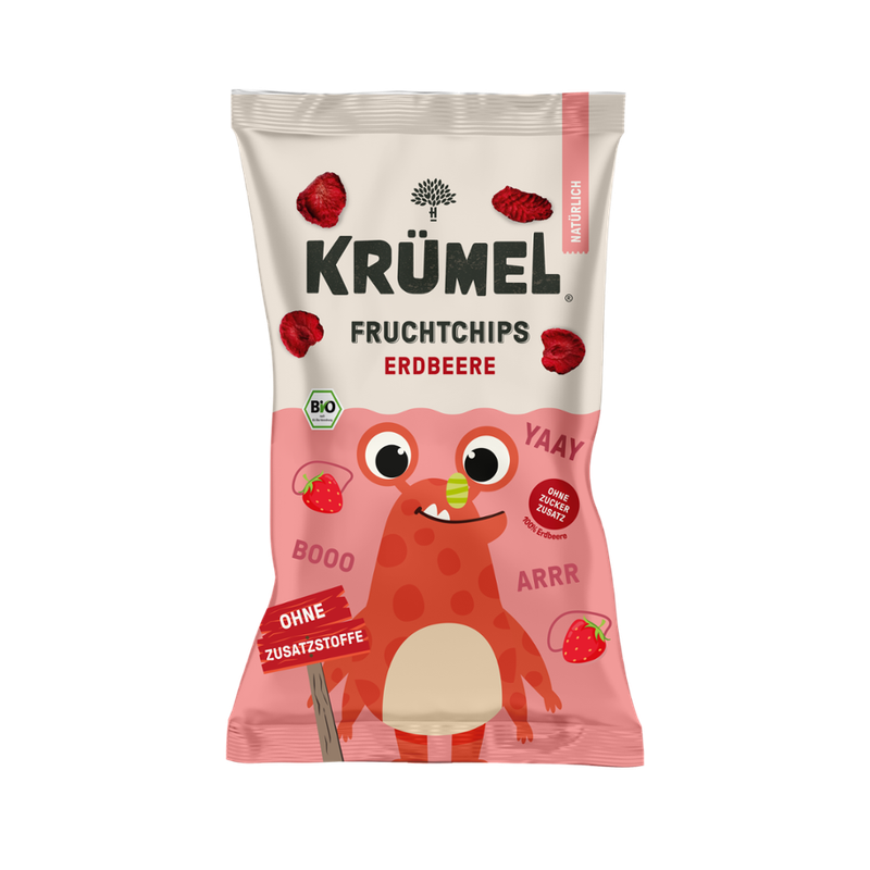 Krümel Bio Fruchtchips Erdbeere - Produktbild