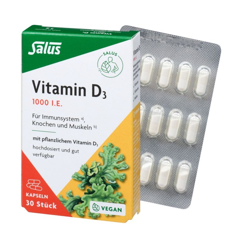 Salus® Vitamin D3 1000 I.E. Kapseln, 30 Kps - Produktbild