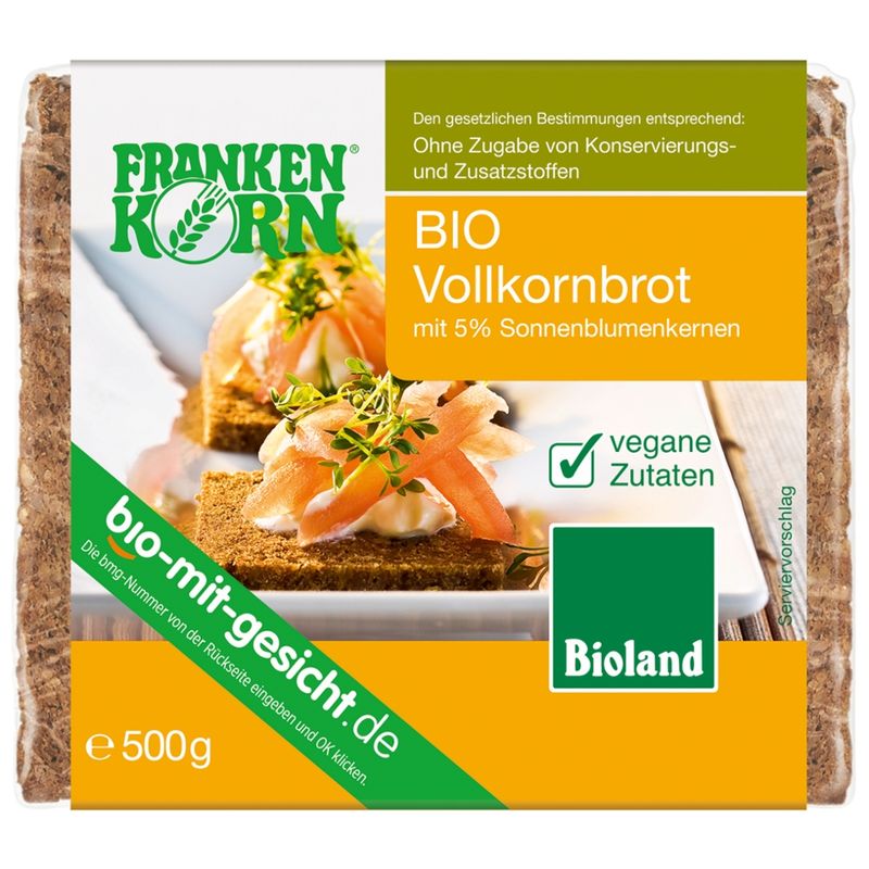 Frankenkorn Bio Vollkornbrot mit 5% Sonnenblumenkernen - Produktbild