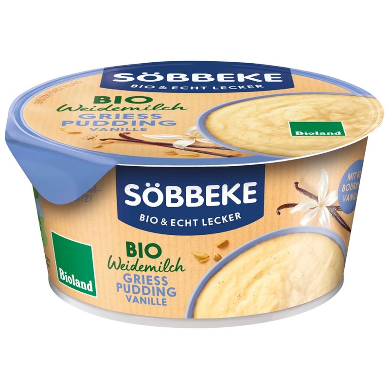 Söbbeke Bio Weidemilch Grießpudding Vanille - Produktbild
