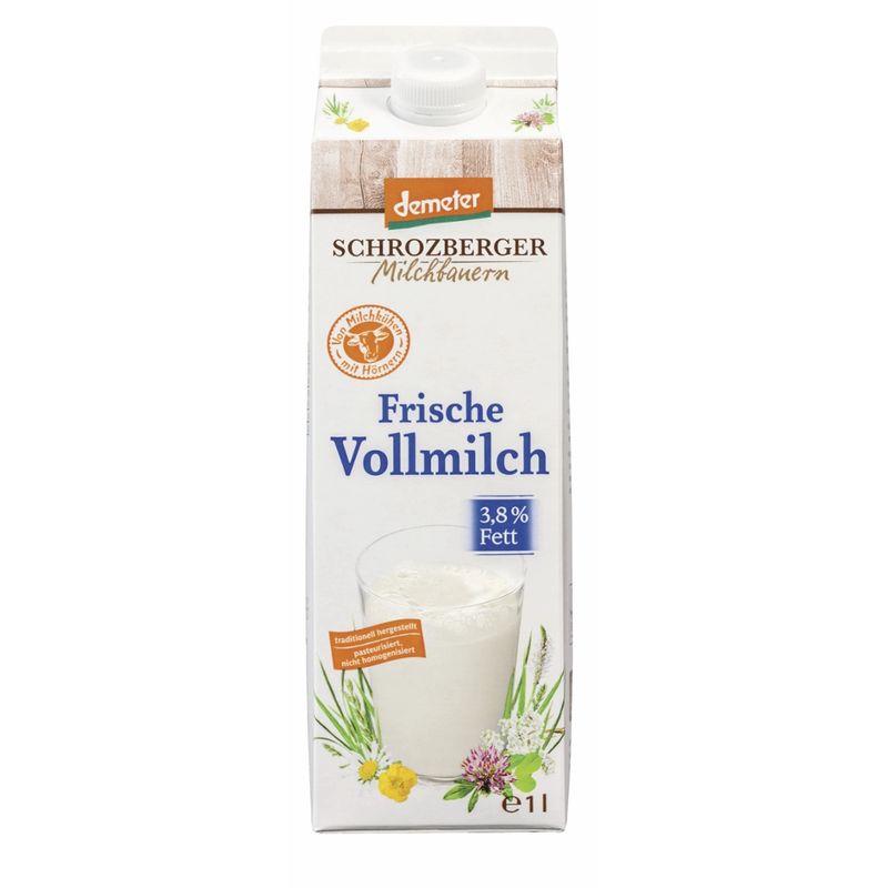 Schrozberger Milchbauern demeter Frische Vollmilch - Produktbild