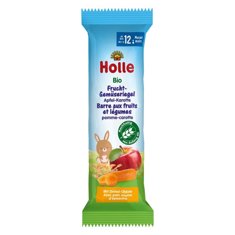 Holle  Bio-Frucht-Gemüseriegel Apfel-Karotte - Produktbild