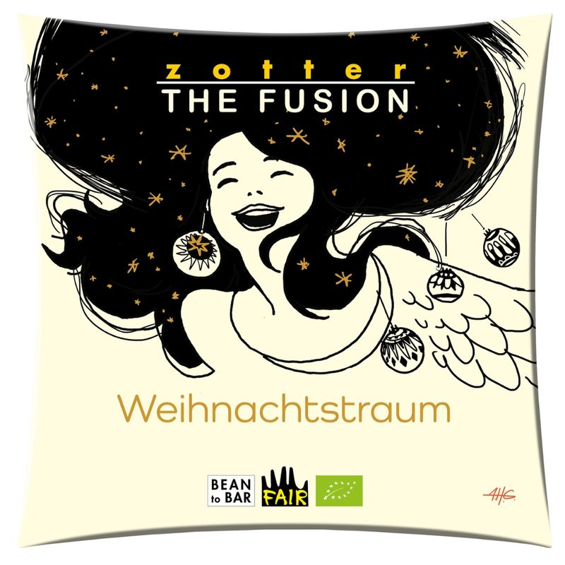 Zotter Schokolade "Weihnachtstraum"- Dunkle Schoko + Maracuja-Orange - Produktbild