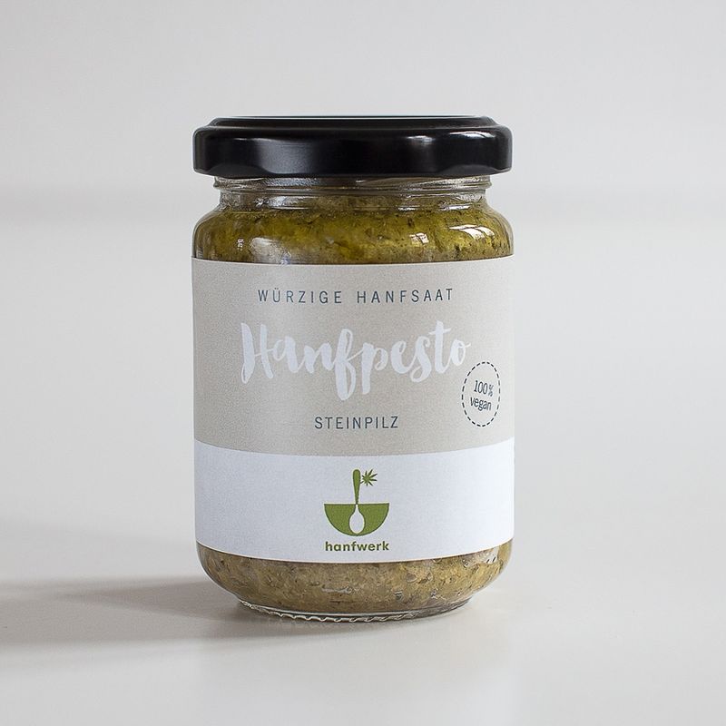 hanfwerk Feinkostmanufaktur UG Hanfpesto Steinpilz - Produktbild