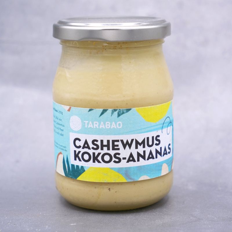TARABAO Cashewmus Kokos-Ananas im Pfandglas - Produktbild