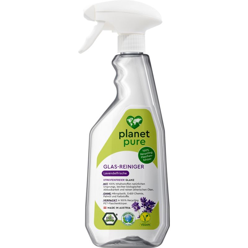 Planet Pure Glasreiniger Lavendelfrische Spray 500ml - Produktbild