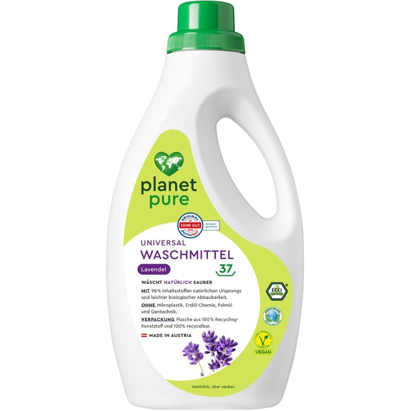 Planet Pure Universal Waschmittel Lavendel 37 Wl 1,48L - Produktbild