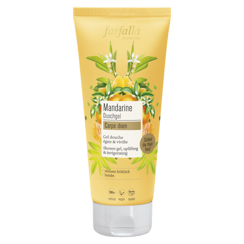 farfalla Mandarine Carpe Diem, Duschgel, 200ml - Produktbild