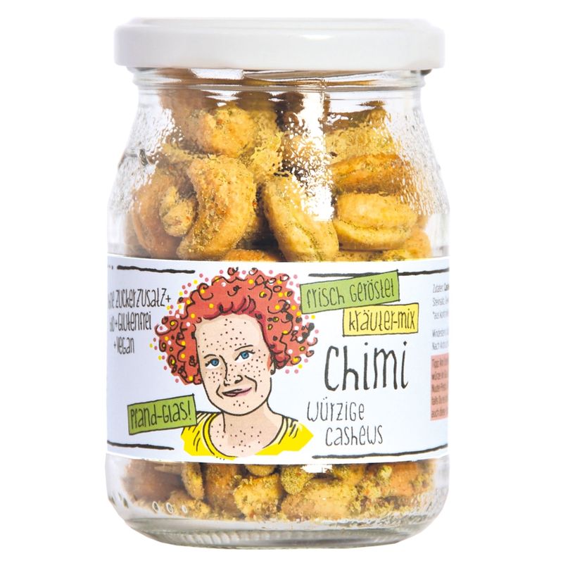 GUTDING Chimi - geröstete Bio-Cashews Kräutermix im Pfandglas, ohne Zuckerzusatz, glutenfrei & vegan - Produktbild