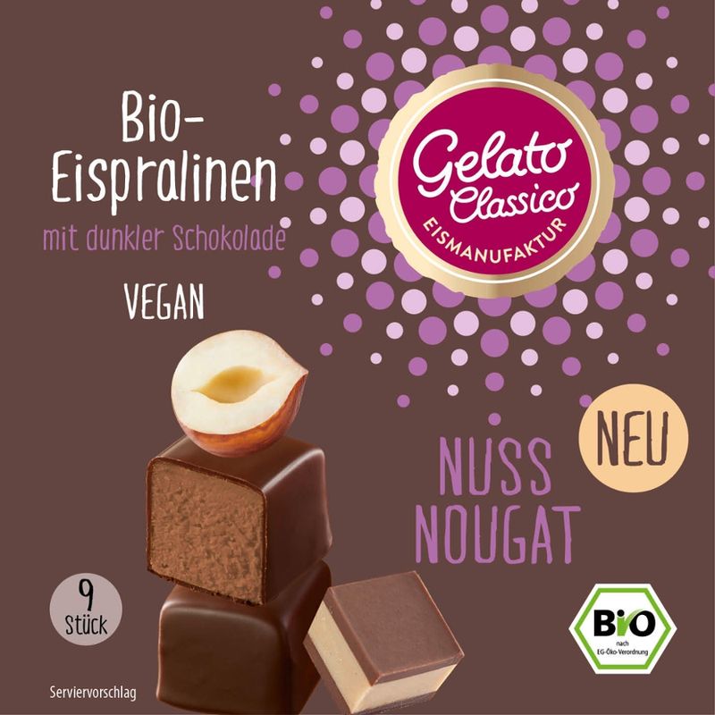 Gelato Classico Eismanufaktur Gelato Classico Bio-Eispralinen Haselnuss-Nougat - Produktbild