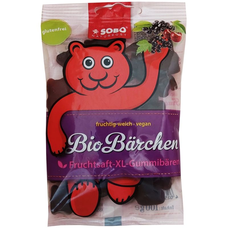 Sobo Rote Bio-Bärchen XL, mit Pektin, vegan - Produktbild