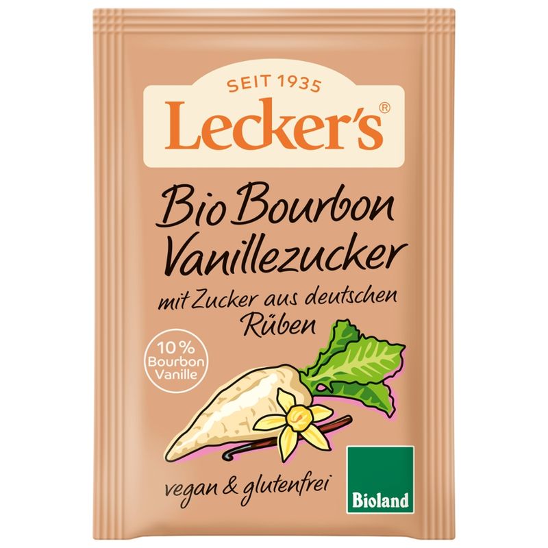 Lecker´s LECKER'S Bio Bourbon Vanillezucker mit deutschem Rübenzucker - Produktbild