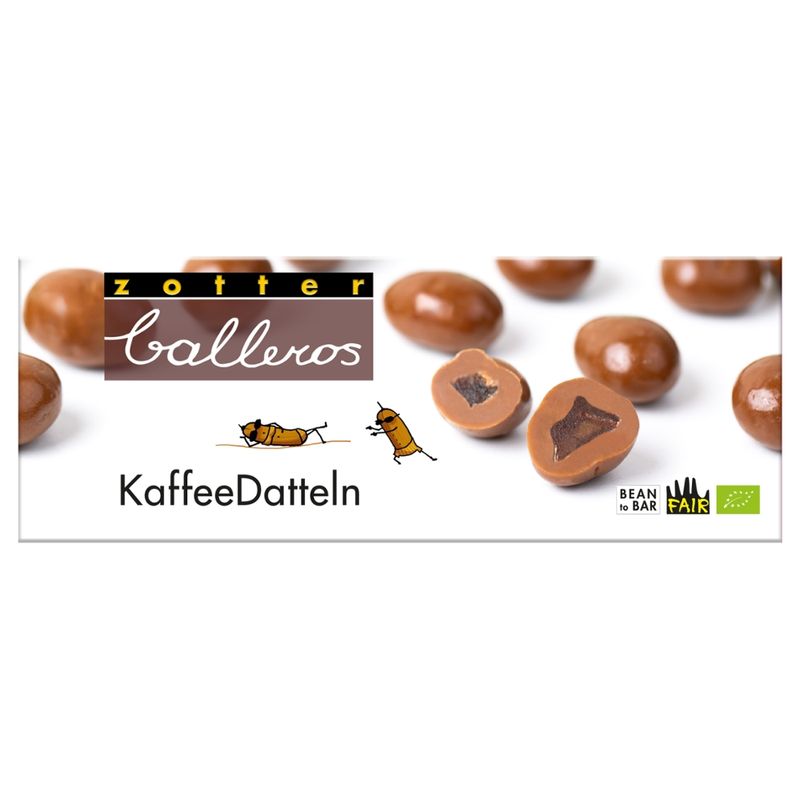 Zotter Schokolade balleros "KaffeeDatteln" - Produktbild