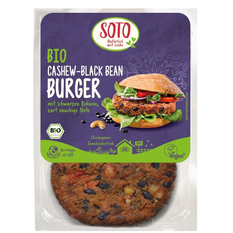 SOTO Bio Cashew-Black Bean Burger - Produktbild