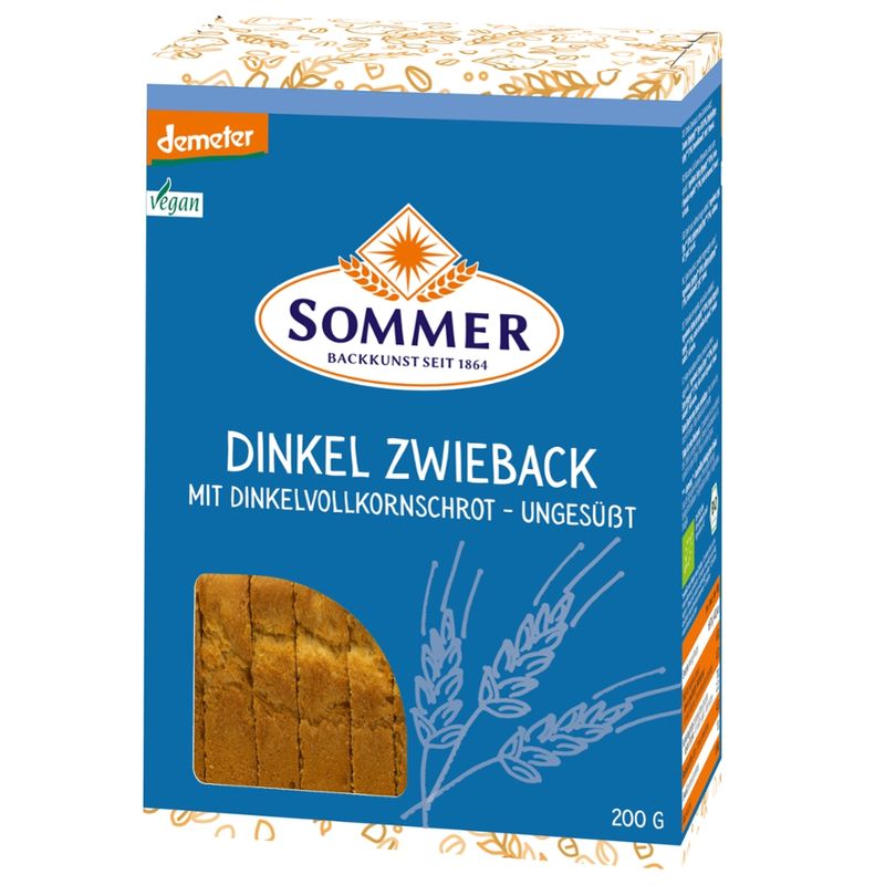 Sommer Demeter Dinkel-Zwieback, ungesüßt - Produktbild