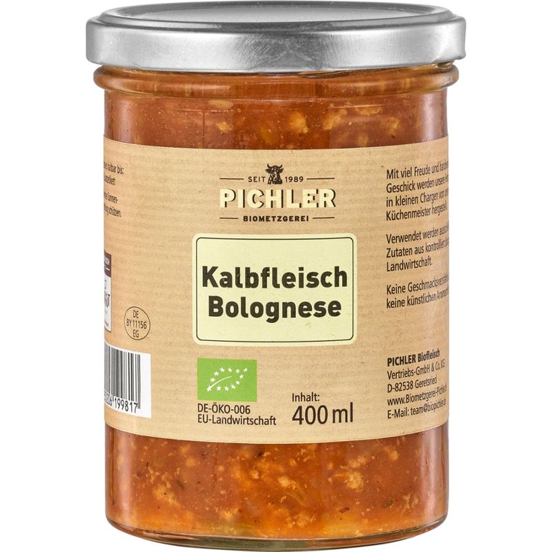 Biometzgerei Pichler Bio-Bolognesesauce vom Kalb - Produktbild