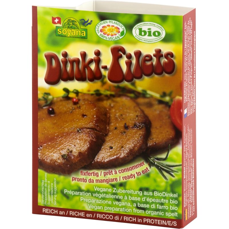 Soyana Dinki-Filets - vegane Zubereitung aus Bio-Dinkel - Produktbild