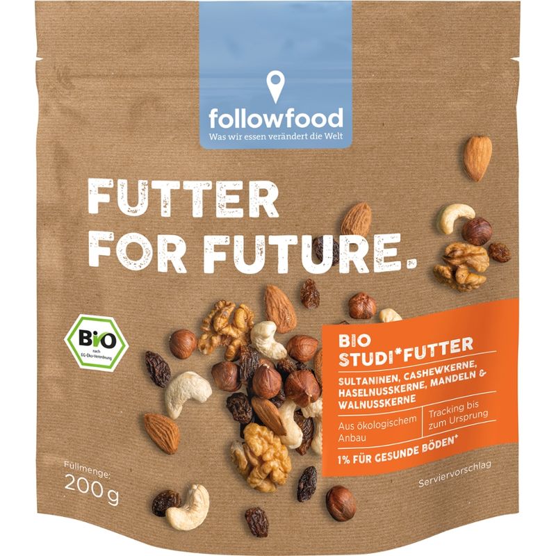 followfood Bio Frucht-Nuss-Mischung aus Sultaninen und Nusskernen - Produktbild