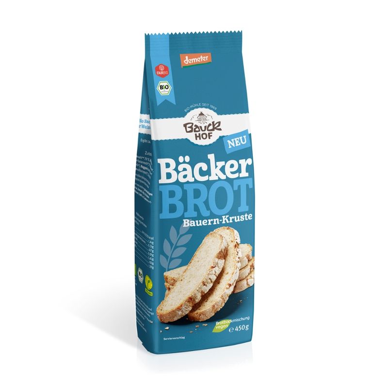 Bauck Mühle Bäcker Brot Bauern-Kruste 450g Demeter - Produktbild