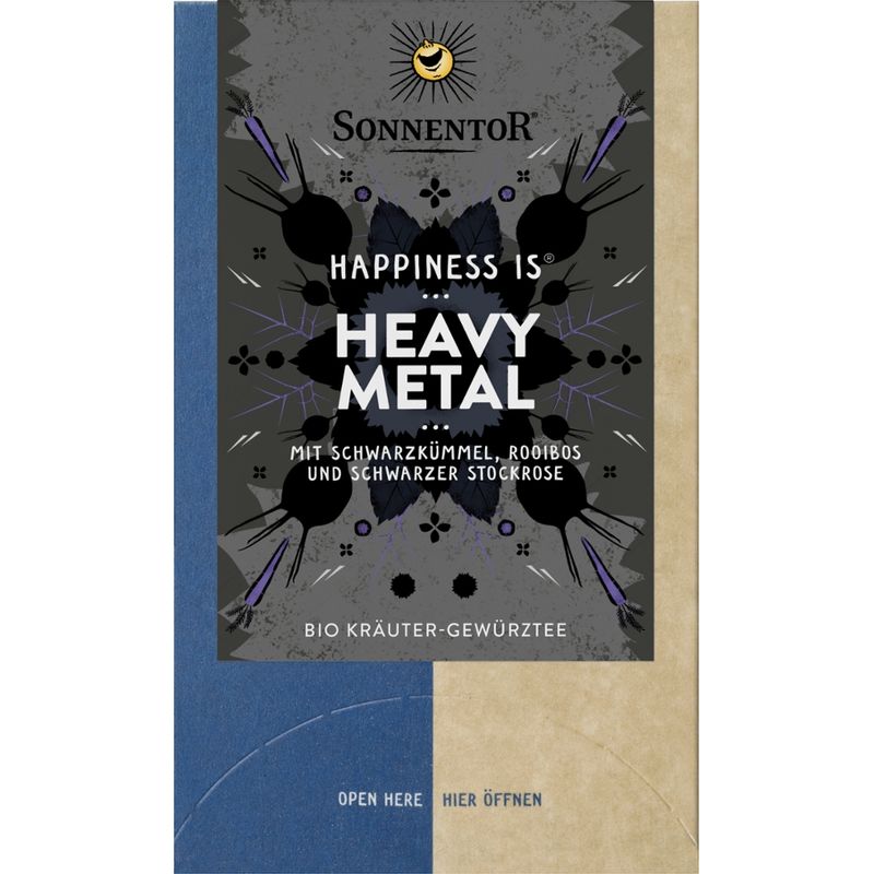 Sonnentor Heavy Metal Tee Happiness is®, Doppelkammerbeutel - Produktbild