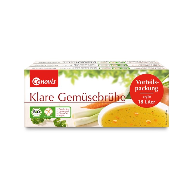 Cenovis Klare Gemüsebrühe Würfel, bio 3 x 12 Würfel - Produktbild