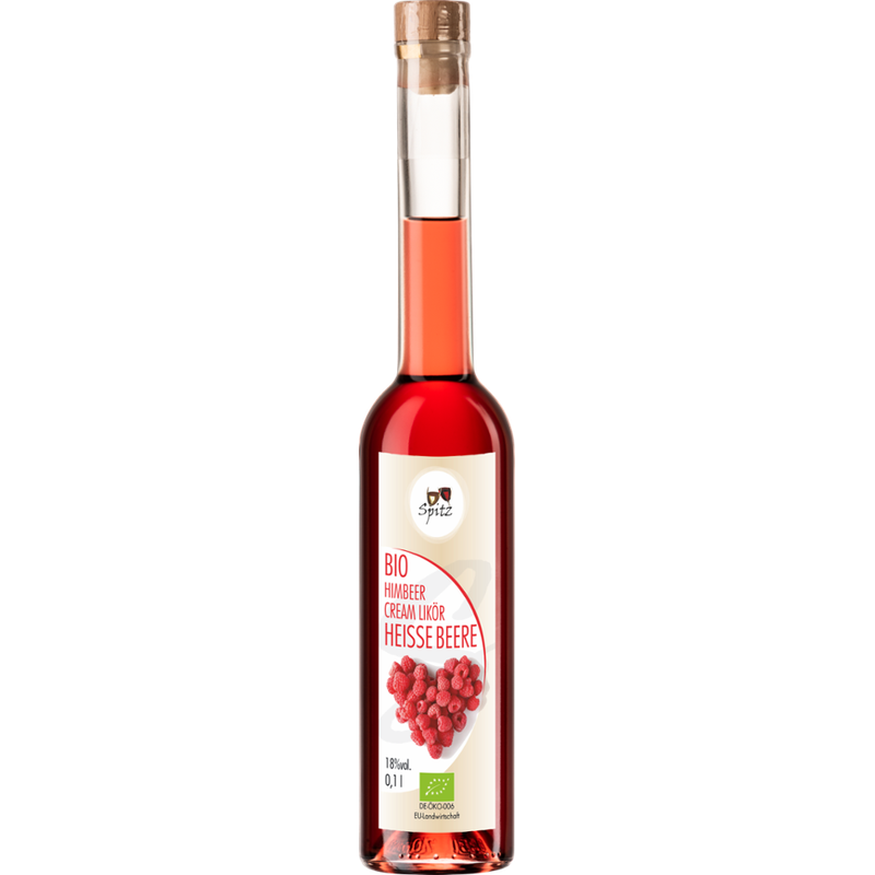 Spitz Heisse Himbeere - BIO Himbeer Likör mit Fruchtsaft 0.1 l, 18 vol% - Produktbild