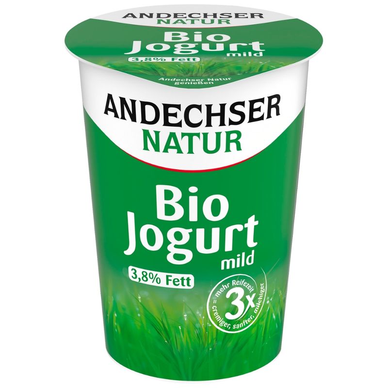 Andechser Natur Bio Jogurt mild 3,8% Becher - Produktbild