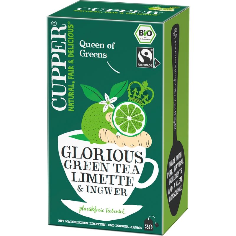 Cupper Grüner Tee Limette Ingwer - Produktbild