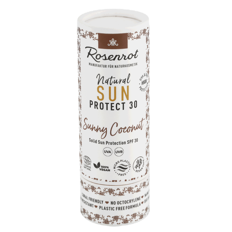 Rosenrot Naturkosmetik Rosenrot Sun Stick LSF 30 - Sunny Coconut 50g Solid Sun Protection SPF 30 - Produktbild