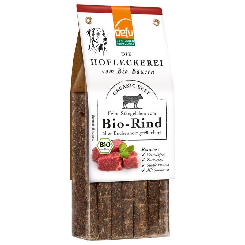 defu - Das Tierfutter vom Bio-Bauern Hofleckerei - Feine Stängelchen vom Bio-Rind - Produktbild
