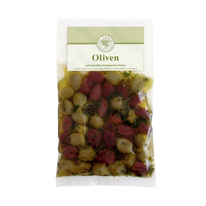 Il Cesto Oliven-Mix mariniert entsteint ohne Knoblauch - Produktbild