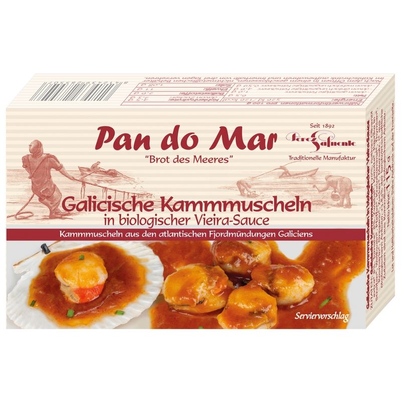 Pan do Mar Galicische Kammmuscheln in biologischer Vieira-Sauce - Produktbild