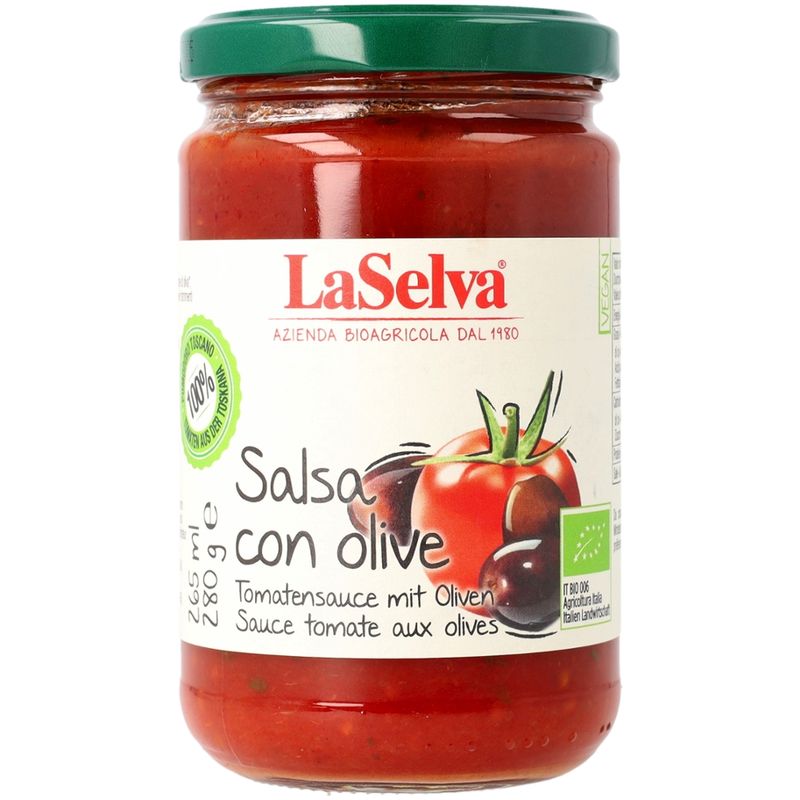 LaSelva Tomatensauce mit Oliven - Produktbild