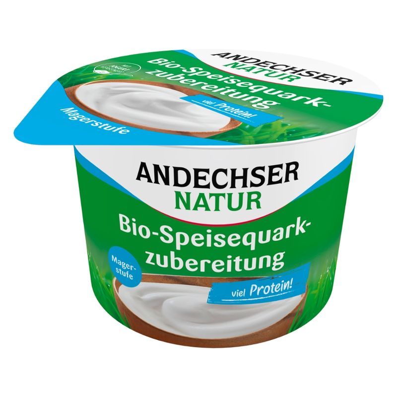 Andechser Natur Bio Speiseqauarkzubereitung mit Jogurt verfeinert 0% - Produktbild