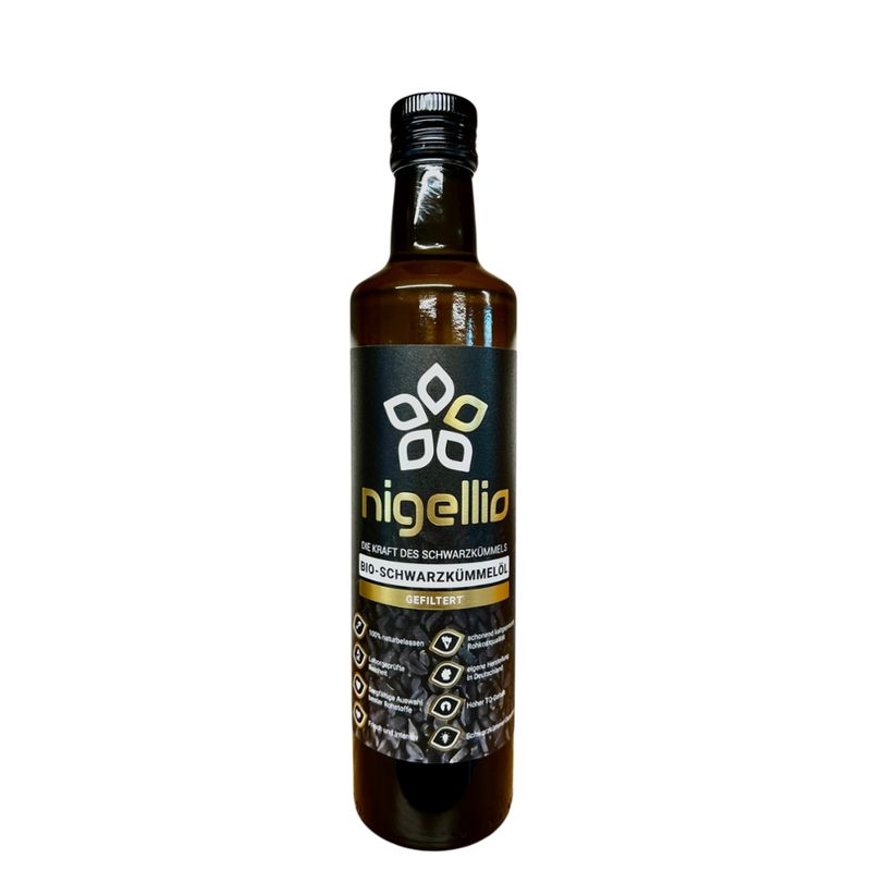 nigellio - Die Kraft des Schwarzkümmels Bio Schwarzkümmelöl  - gefiltert - Produktbild
