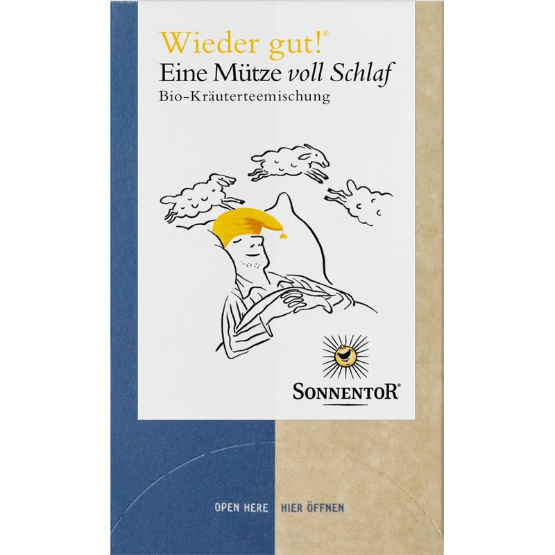 Sonnentor Eine Mütze voll Schlaf® Tee Wieder gut!®, Doppelkammerbeutel - Produktbild