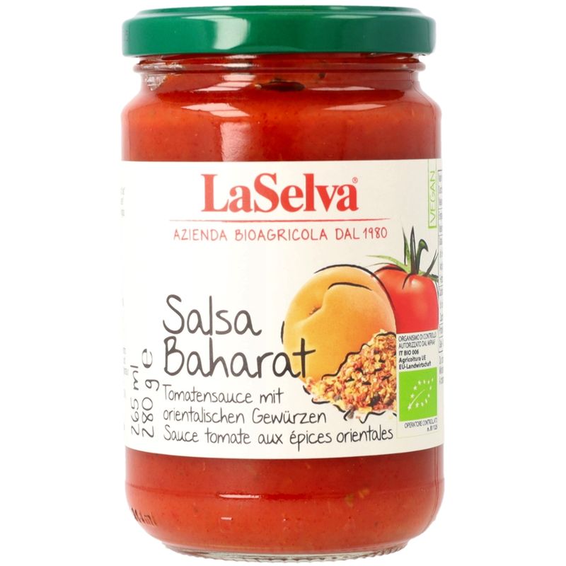 LaSelva Salsa Baharat - Tomatensauce mit orientalischen Gewürzen - Produktbild