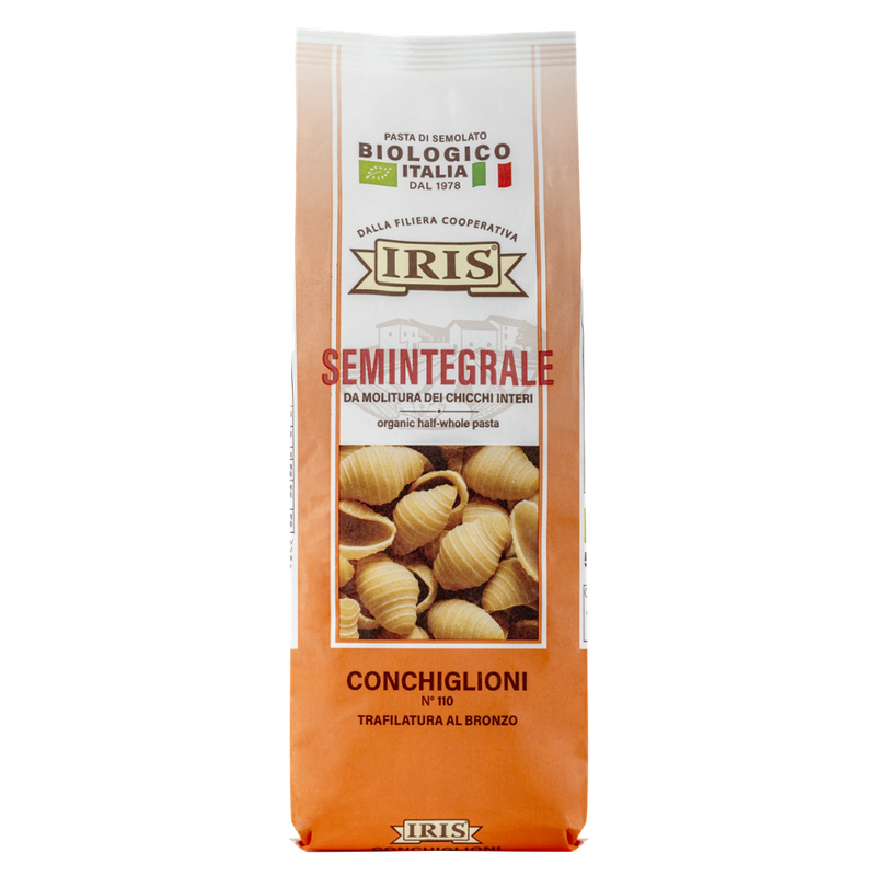 IRIS  Conchiglioni, Muschelförmige Nudel, Halbvollkorn, 500 g - Produktbild