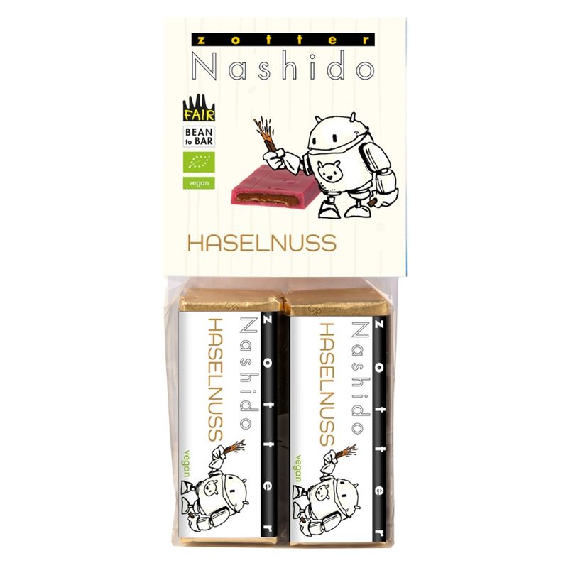 Zotter Schokolade Nashido Haselnuss VEGAN - Produktbild