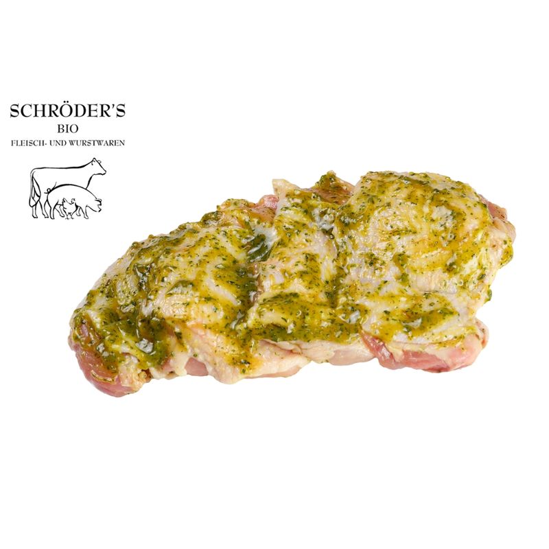 Schröder's Bio Fleisch- und Wurstwaren Hähnchenkeulensteaks Bärlauch ca. 400 g - Produktbild