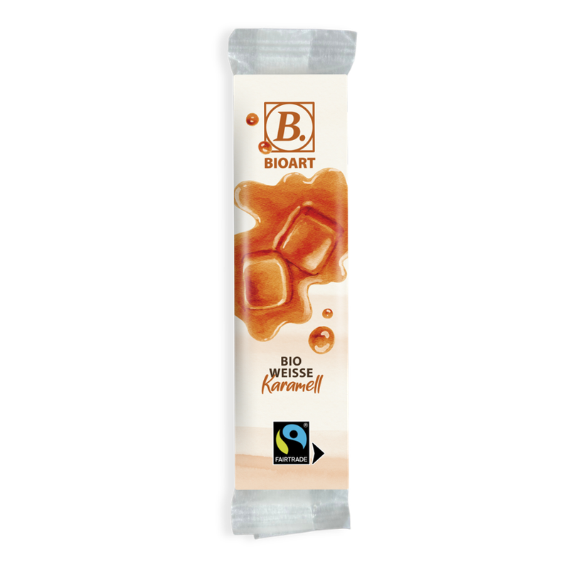 BioArt AG B. Schoko-Riegel Weiße Karamell 30g bio, FT-Cert. - Produktbild